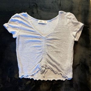 Cinched Baby Blue Hollister Shirt